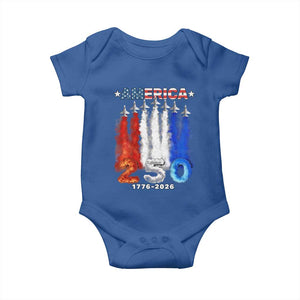 Patriotic Fighter Jets Baby Onesie USA 250 Years Of Freedom TS12 Royal Blue Print Your Wear