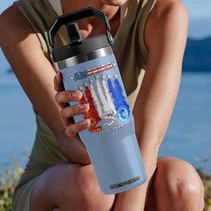 Patriotic Fighter Jets Flip Straw Tumbler USA 250 Years Of Freedom TS12 One Size: 30 oz Light Blue Print Your Wear