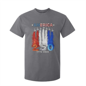 Patriotic Fighter Jets T Shirt For Kid USA 250 Years Of Freedom TS12 Charcoal Print Your Wear
