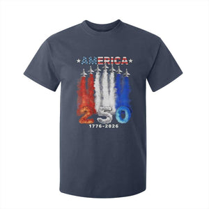 Patriotic Fighter Jets T Shirt For Kid USA 250 Years Of Freedom TS12 Navy Print Your Wear