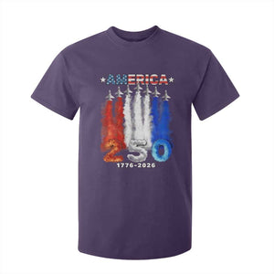 Patriotic Fighter Jets T Shirt For Kid USA 250 Years Of Freedom TS12 Purple Print Your Wear