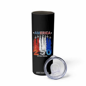 Patriotic Fighter Jets Skinny Tumbler USA 250 Years Of Freedom TS12 Print Your Wear