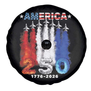Patriotic Fighter Jets Spare Tire Cover USA 250 Years Of Freedom TS12 Print Your Wear