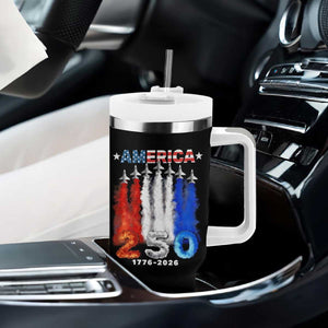 Patriotic Fighter Jets Tumbler With Handle USA 250 Years Of Freedom TS12 Print Your Wear
