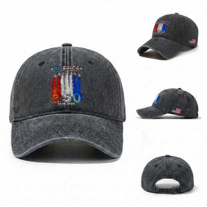 Patriotic Fighter Jets Washed Cotton Baseball Cap USA 250 Years Of Freedom TS12 Washed Cap Universal Fit Dark Gray Print Your Wear