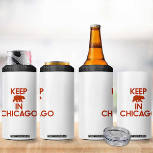 Keep Bear In Chicago CFB 4 in 1 Can Cooler Tumbler Gift For Sports Fan TS12 Print Your Wear