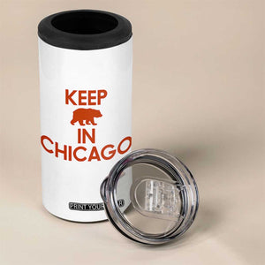 Keep Bear In Chicago CFB 4 in 1 Can Cooler Tumbler Gift For Sports Fan TS12 Print Your Wear