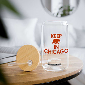 Keep Bear In Chicago CFB Glass Can Gift For Sports Fan TS12 Print Your Wear