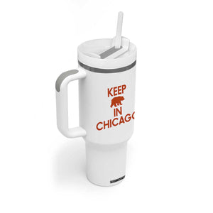 Keep Bear In Chicago CFB Tumbler With Handle Gift For Sports Fan TS12 Print Your Wear