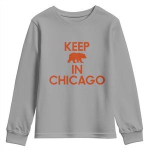 Keep Bear In Chicago CFB Youth Sweatshirt Gift For Sports Fan TS12 Sport Gray Print Your Wear