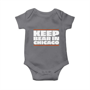 Keep Bear In Chicago CFB Baby Onesie Funny Football Fan Pride TS12 Charcoal Print Your Wear
