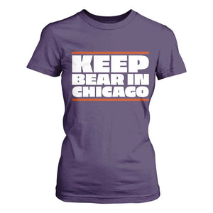Keep Bear In Chicago CFB T Shirt For Women Funny Football Fan Pride TS12 Purple Print Your Wear