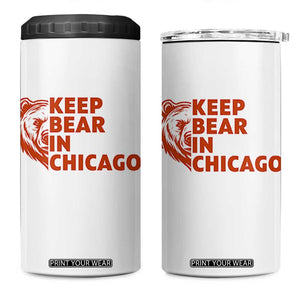 Keep Bear In Chicago CFB 4 in 1 Can Cooler Tumbler Gift For Sports Lovers TS12 One Size: 16 oz White Print Your Wear