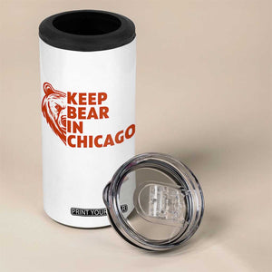 Keep Bear In Chicago CFB 4 in 1 Can Cooler Tumbler Gift For Sports Lovers TS12 Print Your Wear