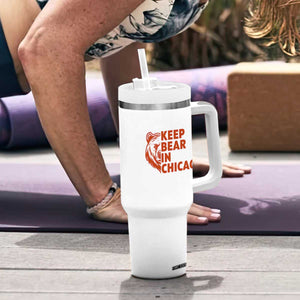 Keep Bear In Chicago CFB Tumbler With Handle Gift For Sports Lovers TS12 Print Your Wear