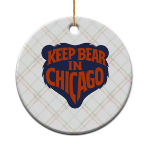 Keep Bear In Chicago CFB Ceramic Ornament Gift For Football Lovers TS12 1pc Christmas Plaid Print Your Wear