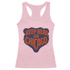 Keep Bear In Chicago CFB Racerback Tank Top Gift For Football Lovers TS12 Light Pink Print Your Wear