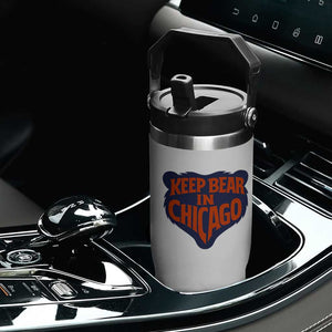 Keep Bear In Chicago CFB Flip Straw Tumbler Gift For Football Lovers TS12 Print Your Wear
