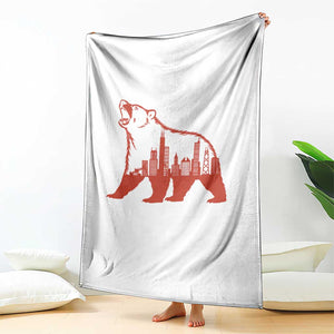 Chicago Skyline Bear Throw Blanket Urban Streetwear Gift TS12 Print Your Wear