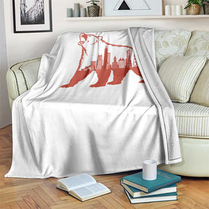 Chicago Skyline Bear Throw Blanket Urban Streetwear Gift TS12 Print Your Wear