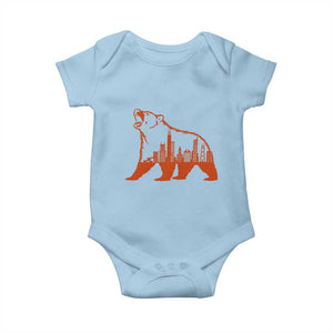 Chicago Skyline Bear Baby Onesie Urban Streetwear Gift TS12 Light Blue Print Your Wear