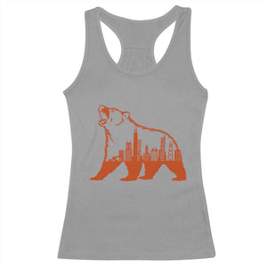 Chicago Skyline Bear Racerback Tank Top Urban Streetwear Gift TS12 Sport Gray Print Your Wear