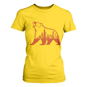 Chicago Skyline Bear T Shirt For Women Urban Streetwear Gift TS12 Daisy Print Your Wear