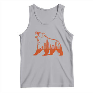 Chicago Skyline Bear Tank Top Urban Streetwear Gift TS12 Athletic Heather Print Your Wear