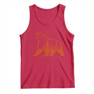 Chicago Skyline Bear Tank Top Urban Streetwear Gift TS12 Red Print Your Wear
