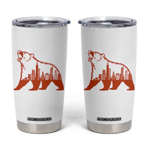 Chicago Skyline Bear Tumbler Cup Urban Streetwear Gift TS12 White Print Your Wear