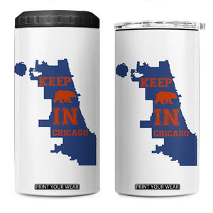 Chicago Map Bear Keep The Team 4 in 1 Can Cooler Tumbler Funny City Pride Gift TS12 One Size: 16 oz White Print Your Wear