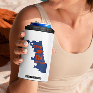 Chicago Map Bear Keep The Team 4 in 1 Can Cooler Tumbler Funny City Pride Gift TS12 Print Your Wear