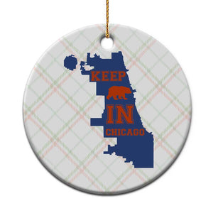 Chicago Map Bear Keep The Team Ceramic Ornament Funny City Pride Gift TS12 1pc Christmas Plaid Print Your Wear
