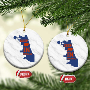 Chicago Map Bear Keep The Team Ceramic Ornament Funny City Pride Gift TS12 1pc White Marble Print Your Wear