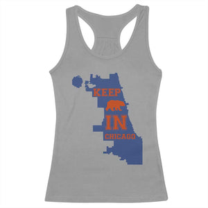 Chicago Map Bear Keep The Team Racerback Tank Top Funny City Pride Gift TS12 Sport Gray Print Your Wear