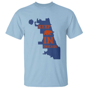 Chicago Map Bear Keep The Team T Shirt Funny City Pride Gift TS12 Light Blue Print Your Wear