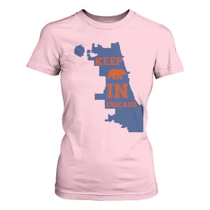 Chicago Map Bear Keep The Team T Shirt For Women Funny City Pride Gift TS12 Light Pink Print Your Wear
