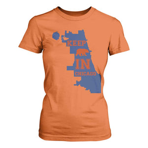 Chicago Map Bear Keep The Team T Shirt For Women Funny City Pride Gift TS12 Orange Print Your Wear