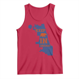 Chicago Map Bear Keep The Team Tank Top Funny City Pride Gift TS12 Red Print Your Wear
