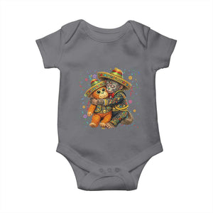 Funny Punch Baby Monkey Cinco De Mayo Baby Onesie Mexican Fiesta Gift TS12 Charcoal Print Your Wear