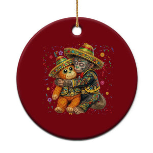 Funny Punch Baby Monkey Cinco De Mayo Ceramic Ornament Mexican Fiesta Gift TS12 1pc Red Print Your Wear