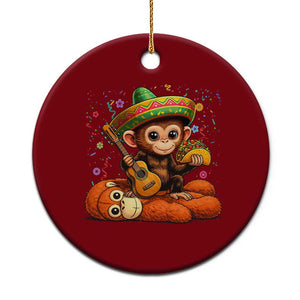 Cute Punch Baby Monkey Cinco De Mayo Ceramic Ornament Funny Animal Gift TS12 1pc Red Print Your Wear