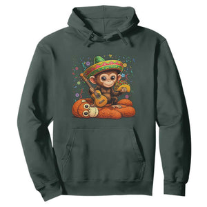 Cute Punch Baby Monkey Cinco De Mayo Hoodie Funny Animal Gift TS12 Dark Forest Green Print Your Wear