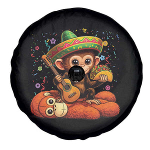 Cute Punch Baby Monkey Cinco De Mayo Spare Tire Cover Funny Animal Gift TS12 Print Your Wear