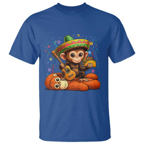 Cute Punch Baby Monkey Cinco De Mayo T Shirt Funny Animal Gift TS12 Royal Blue Print Your Wear