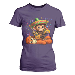 Cute Punch Baby Monkey Cinco De Mayo T Shirt For Women Funny Animal Gift TS12 Purple Print Your Wear