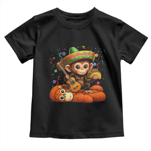 Cute Punch Baby Monkey Cinco De Mayo Toddler T Shirt Funny Animal Gift TS12 Black Print Your Wear