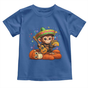 Cute Punch Baby Monkey Cinco De Mayo Toddler T Shirt Funny Animal Gift TS12 Royal Blue Print Your Wear