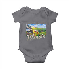 Vintage Illinois State Route Highway 66 Baby Onesie Southwest Souvenir TS12 Charcoal Print Your Wear