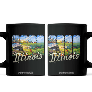 Vintage Illinois State Route Highway 66 Coffee Mug Southwest Souvenir TS12 Black Print Your Wear